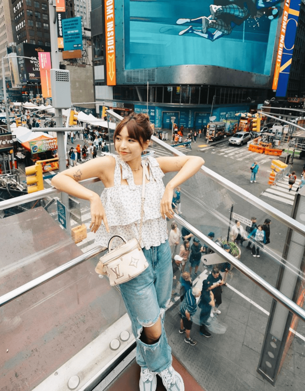 本週YouTuber「一隻阿圓」飛往紐約旅遊。 圖：翻攝自IG＠nanaciaociao