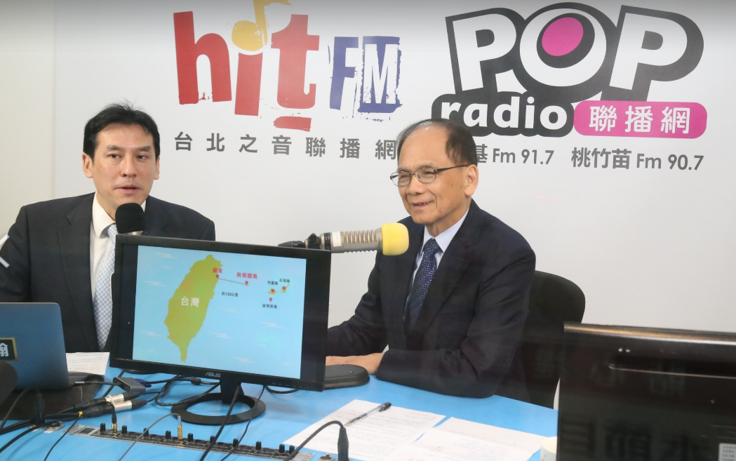 游錫堃今天接受廣播節目「POP撞新聞」專訪。 圖：《POP撞新聞》提供