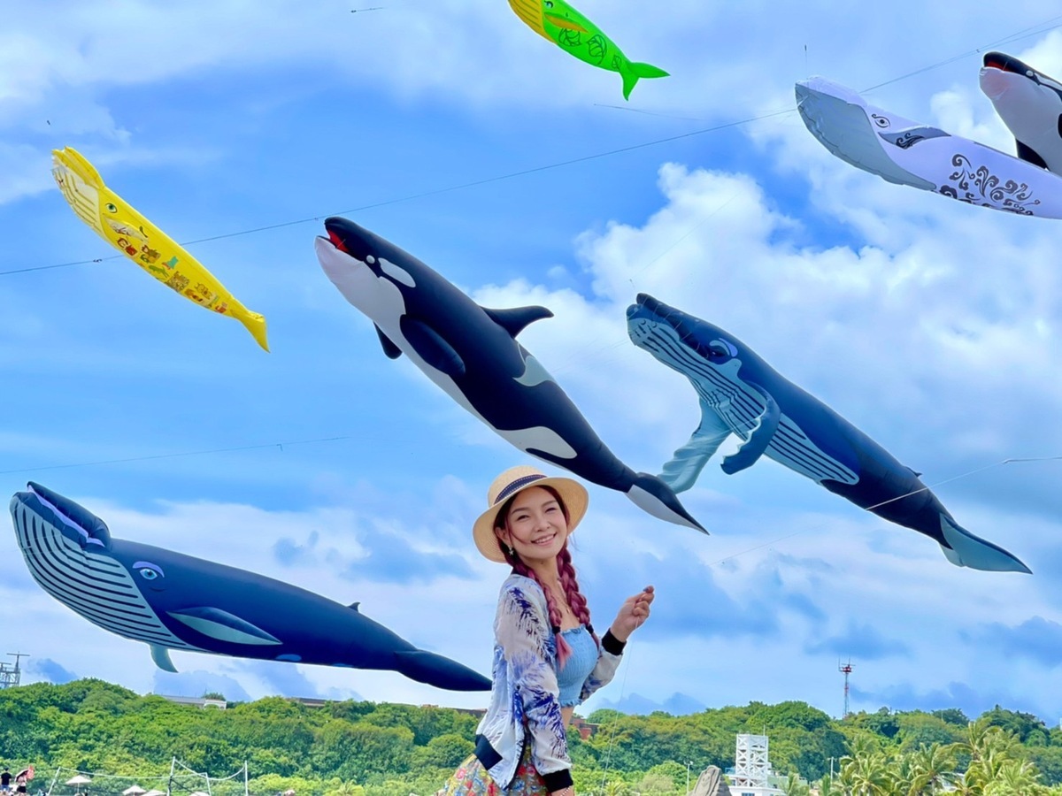 去年旗津風箏節壯觀的大魚風箏景象。 圖：高雄市觀光局/提供