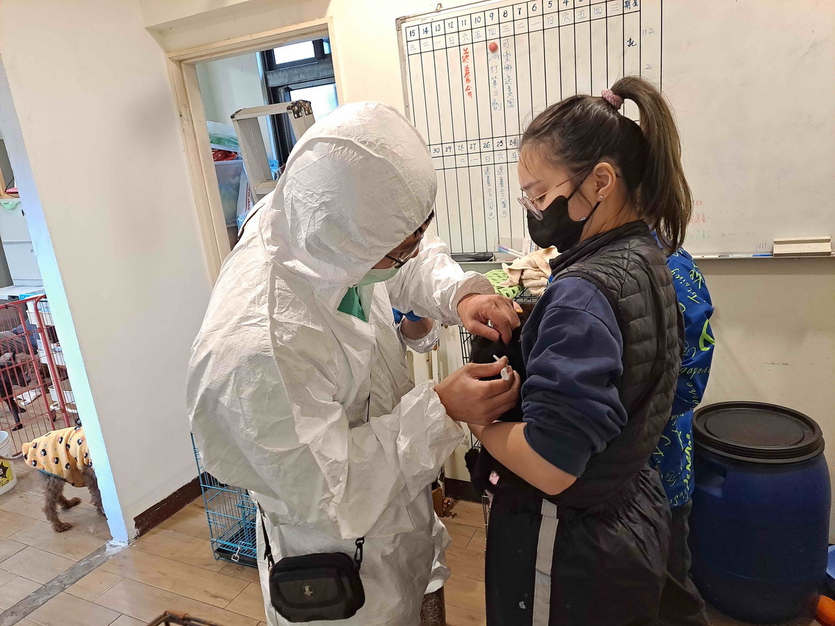 狂犬病疫苗應每年施打才有足夠保護力。 圖：新北市動保處提供