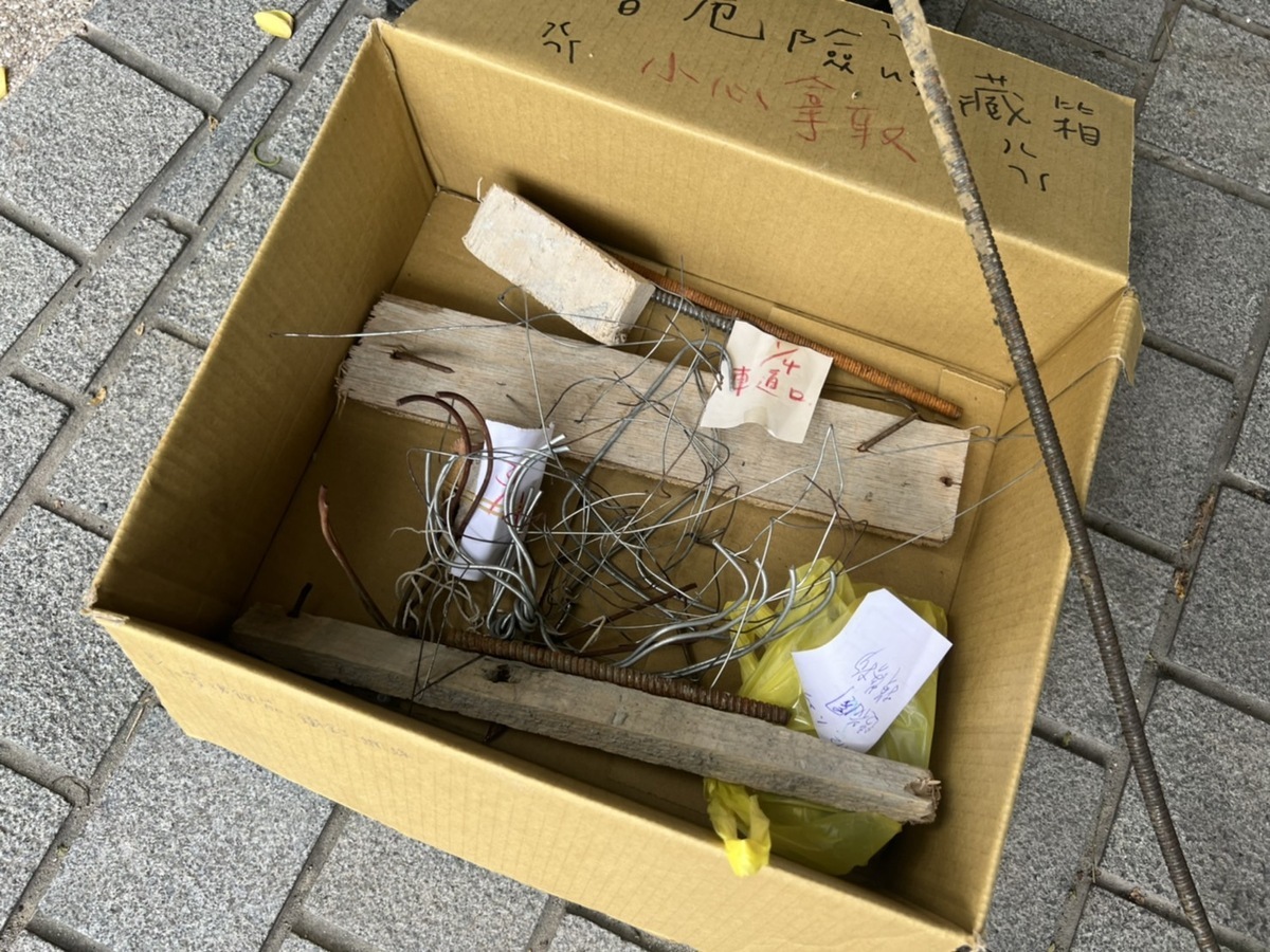 陳俞融指出，建案經常有掉落物，多次反映都不見改善。 圖 : 陳俞融/提供