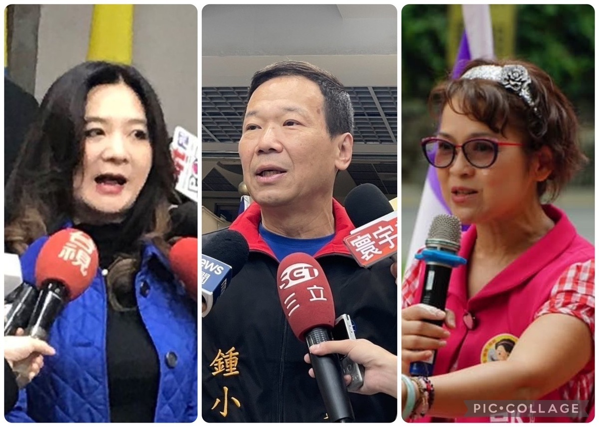 國民黨台北市第五選區（中正、萬華）立委初選，由三位在地議員應曉薇（左起）、鍾小平、郭昭巖進行民調。 圖：新頭殼合成照