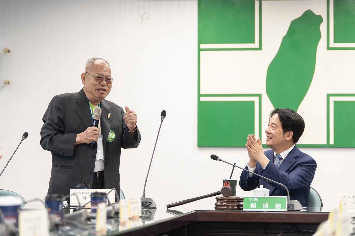 泰國信賴台灣之友會籌備會總會長黃員教14日拜會民進黨主席賴清德 圖：賴清德競辦/提供