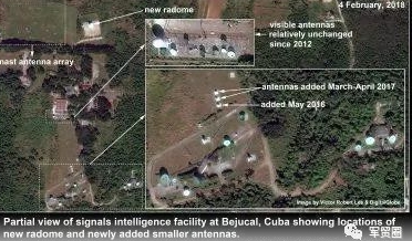 衛星拍到中共在古巴小鎮貝胡卡爾（ Bejucal ）的叢林之中建設間諜基地。 圖 : 翻攝自Victor Robert &amp; DigitalGlobe