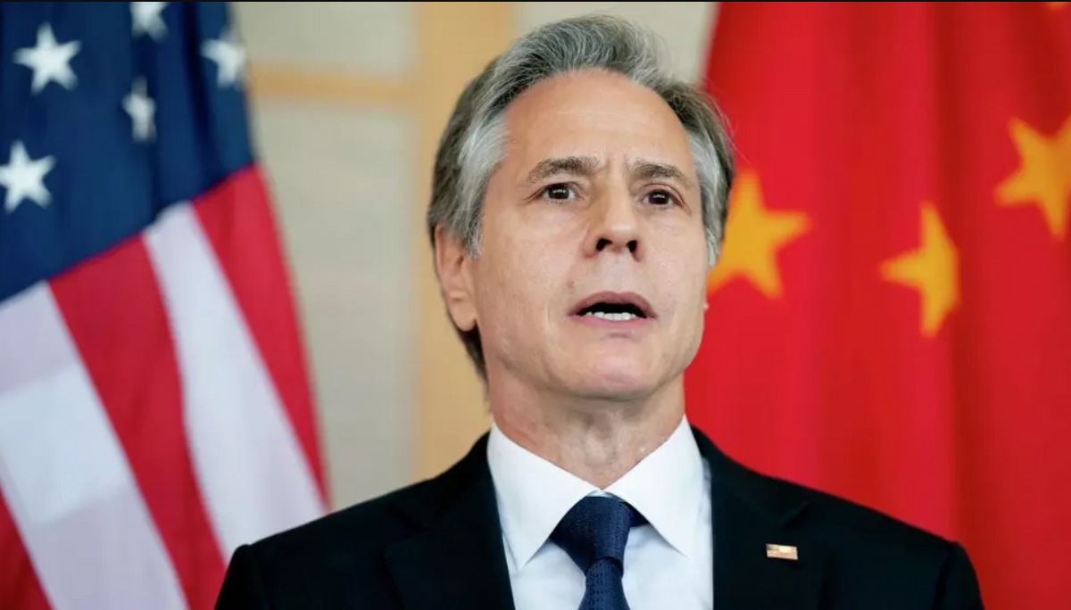 美國國務卿布林肯於6月19日結束為期兩天的訪中行程。 圖：翻攝自騰訊網