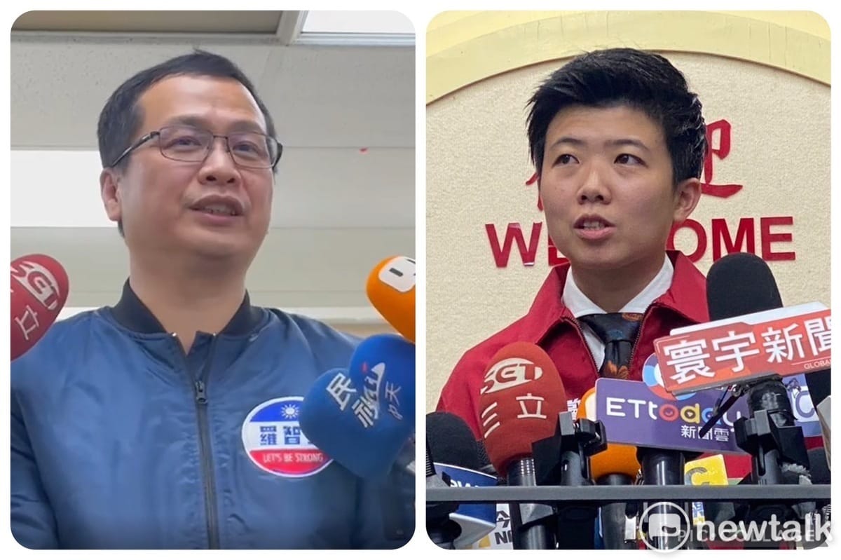 針對國民黨立委參選人羅智強（左）提出「先加入民進黨」的辯論前提，社民黨北市議員苗博雅（右）諷刺，「小強就是不敢辯」。 圖：新頭殼合成照