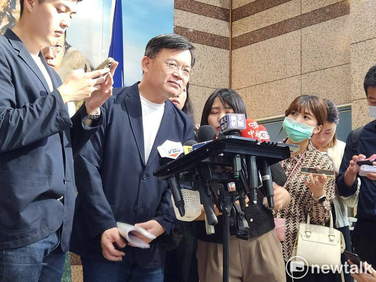 國民黨文傳會主委林寬裕說明性騷案調查進度。 圖：黃建豪/攝