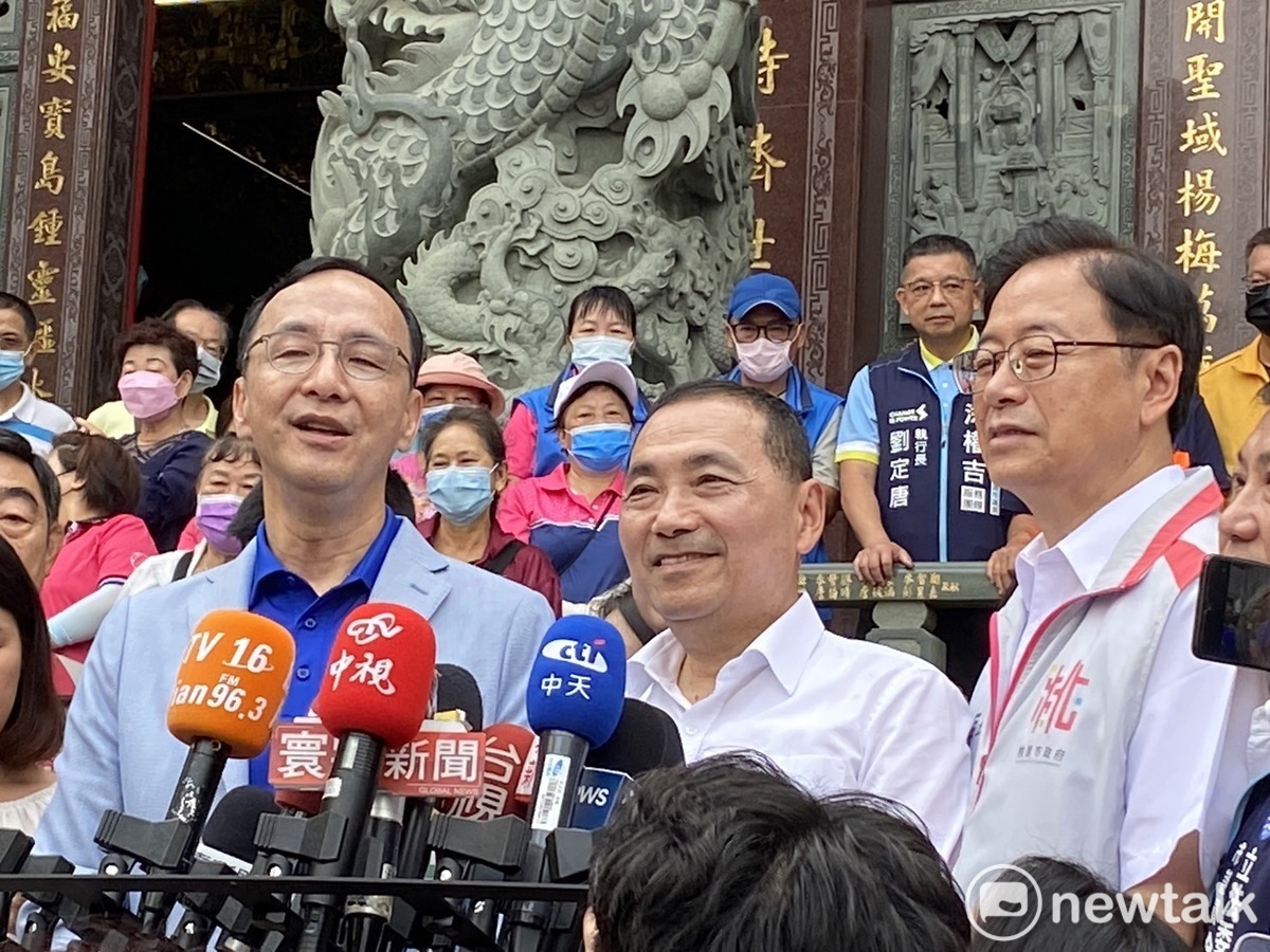 國民黨總統參選人侯友宜今赴桃園拉抬選情。 圖：林昀真/攝