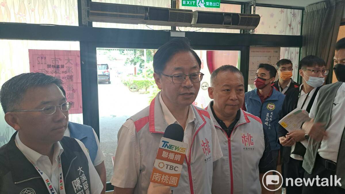 竹北發生氣爆意外，張善政表示，經天然氣公司檢查回爆桃園應該沒有發生類似事件可能，請民眾安心。 圖：林昀真/攝