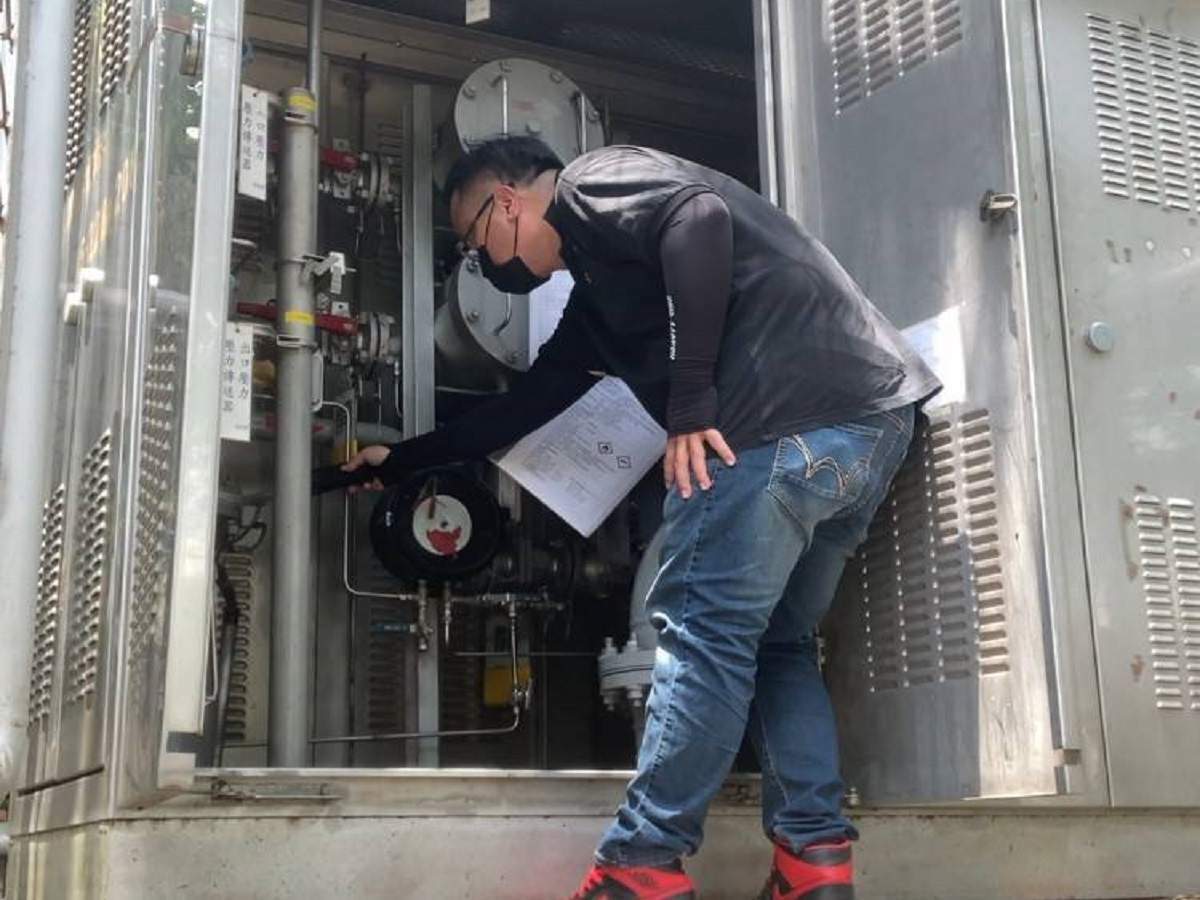 竹北瓦斯氣爆震驚社會，嘉義欣嘉石油氣公司第一時間進行安檢。 圖：欣嘉石油氣公司/提供