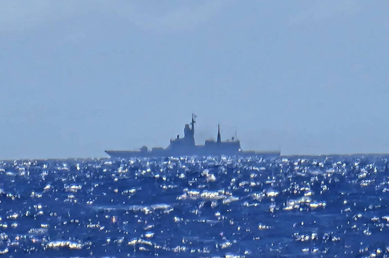 俄羅斯守護級輕型護衛艦27日出現在宜蘭東澳外海約26海里處。 圖：Taiwan ADIZ提供