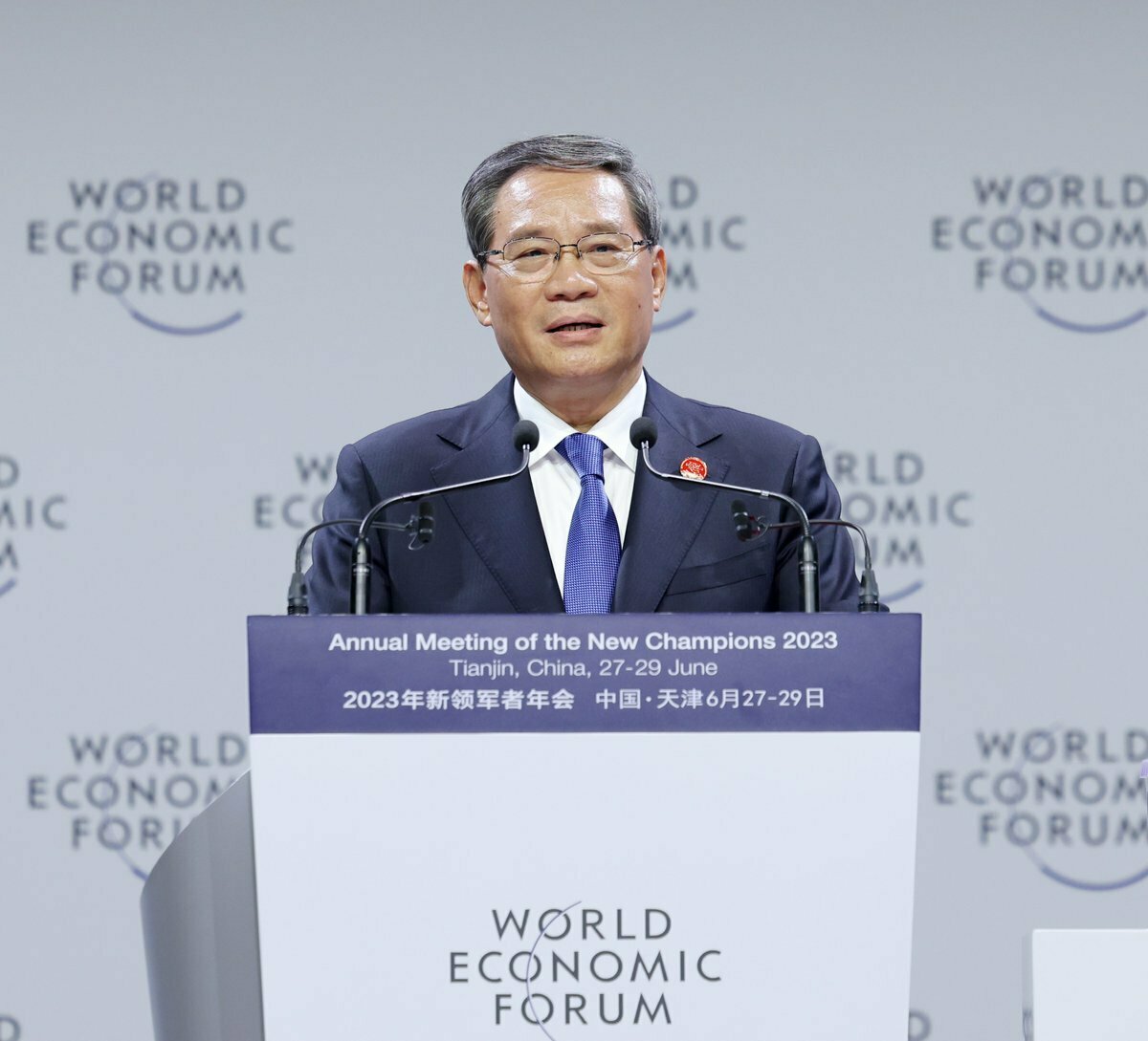 中國總理李強。 圖：翻攝自「世界經濟論壇」官方推特