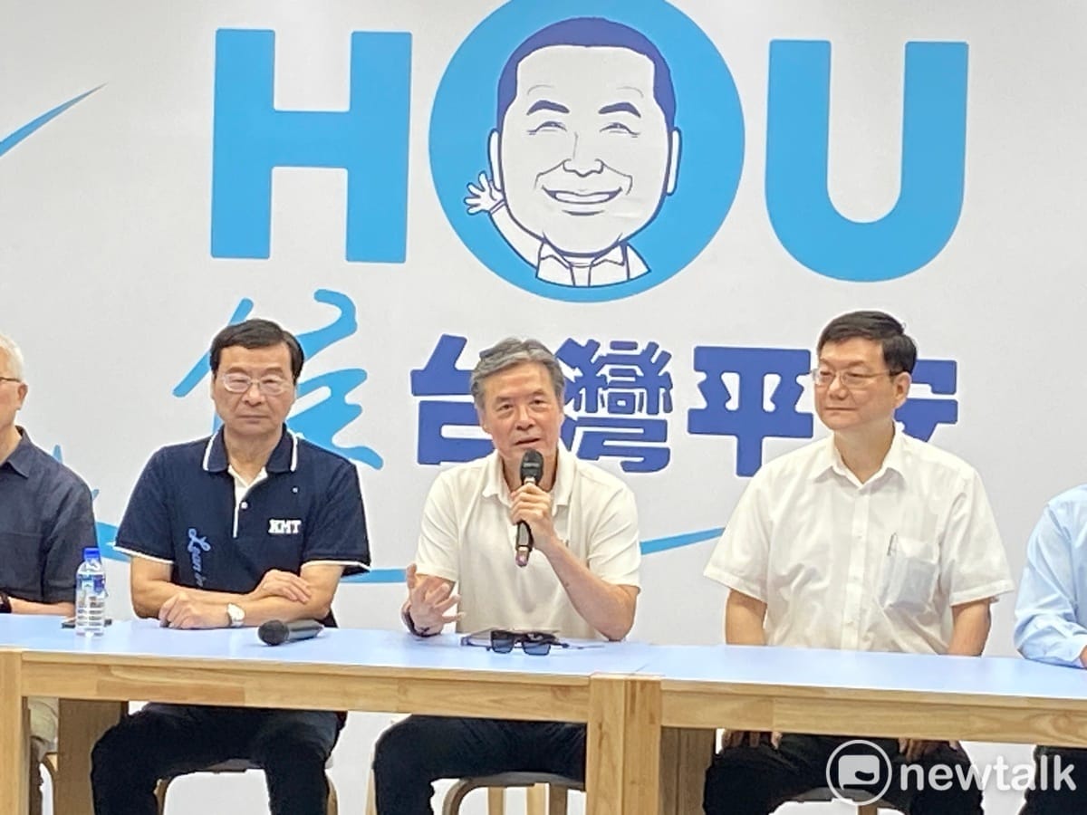 金溥聰表示，為方便號令統一，未來侯友宜競總成立後，將由他負責操盤選戰，不再另設競總主委。 圖：林昀真/攝