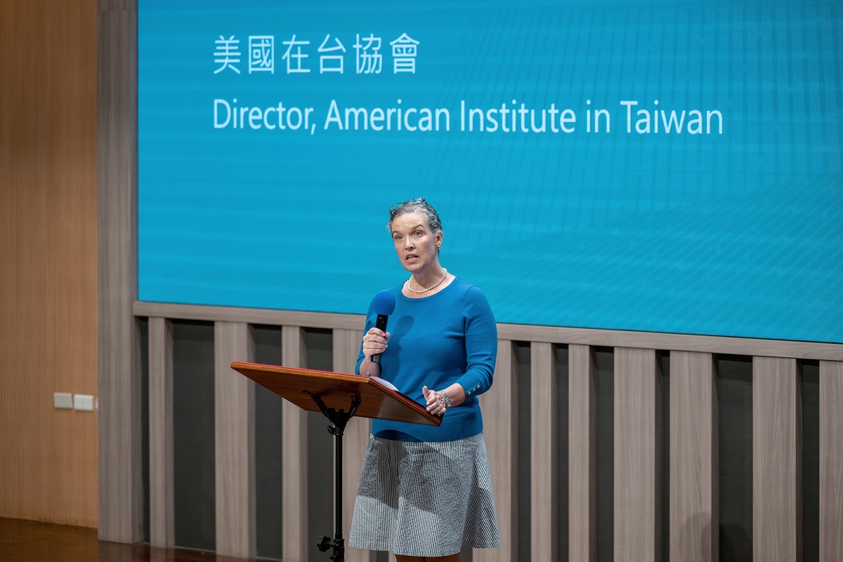 AIT台北辦事處處長孫曉雅29日上午出席「台美金融資安論壇」 圖：總統府提供