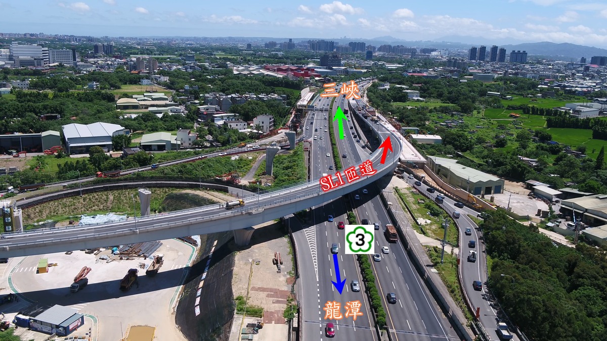 國道3號銜接台66線增設系統交流道工程。 圖：交通部高速公路局／提供