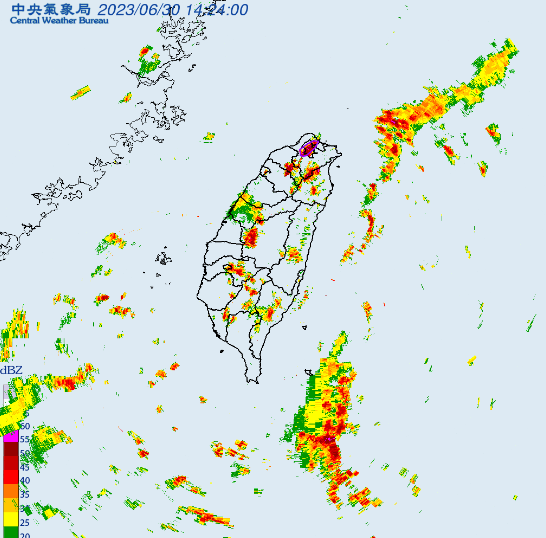 氣象局對北北基發布大雷雨即時訊息。 圖：取自中央氣象局網站