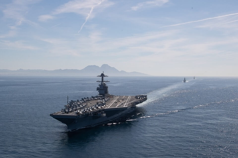 美軍福特號航艦。 圖：翻攝USSGeraldRFord臉書