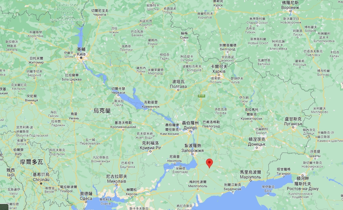 烏軍在烏南扎波羅熱州，皮亞蒂哈特基市（Pyatykhatky）東南部的森林山脊上以及羅博季涅（Robotyne）的郊區，與俄軍進行激烈交戰 圖 : 翻攝自Google Map