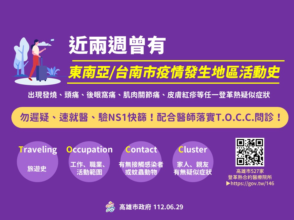 防治登革熱圖卡。 圖：高雄市衛生局/提供