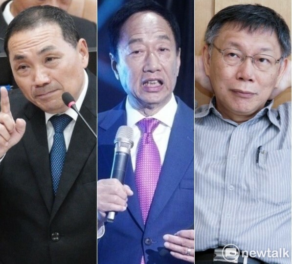 邱毅提出「非綠聯盟整合機制」構想，指柯文哲、侯友宜和郭台銘需要真誠合作，才能在2024總統大選中打敗賴清德。 圖：張良一／攝（合成圖）