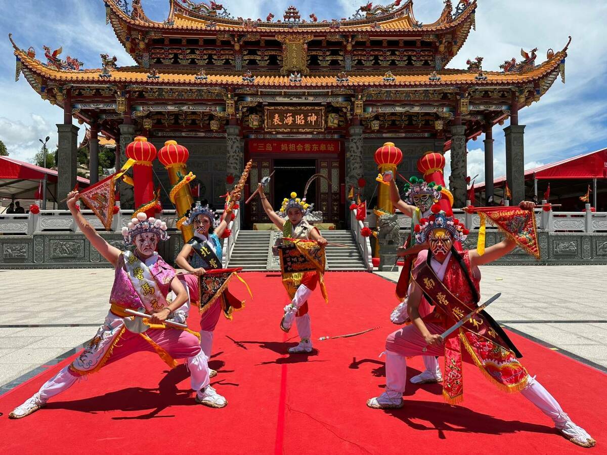 台灣媽祖會獨門特色「五營陣陣頭」。 圖：大甲鎮瀾宮南區分會/提供