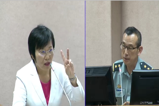 民進黨立委劉世芳18日在立法院外交及國防委員會中，要求國防部本來在派員赴美觀摩參訪時，能增加士官赴國外訓練的的人數與機會。 圖：截自立法院網路