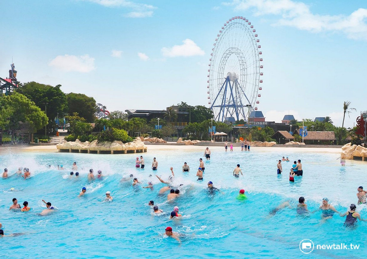 搭乘全台最大、麗寶樂園「天空之夢」摩天輪，可遠眺環山傍海的美景，讓這次踩線團旅客大呼印象深刻。 圖：翻攝自麗寶樂園臉書