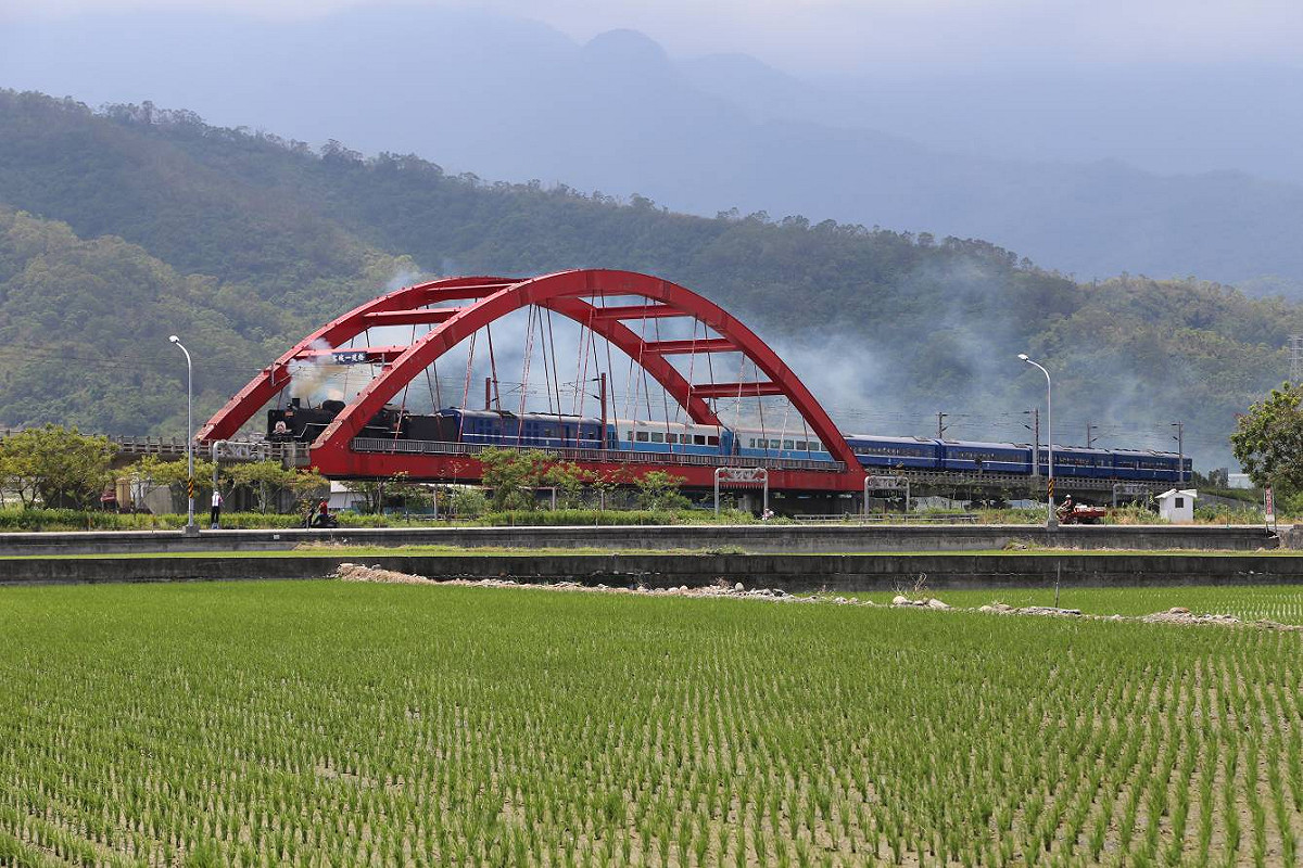 仲夏寶島號行經玉里站南客城一號橋。 圖：翻攝自交通部網站