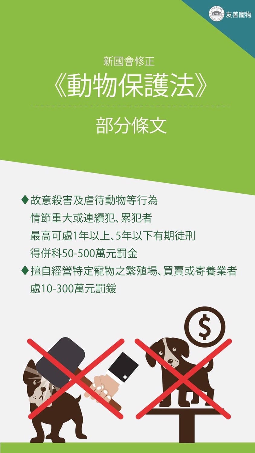 新國會在友善寵物上的成績。 圖：翻攝自立法院長蘇嘉全臉書