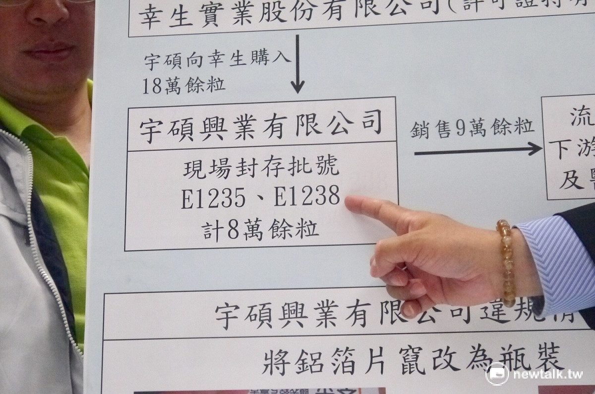 現場封存的批號為E1235以及E1238。 圖：鍾孟軒/攝
