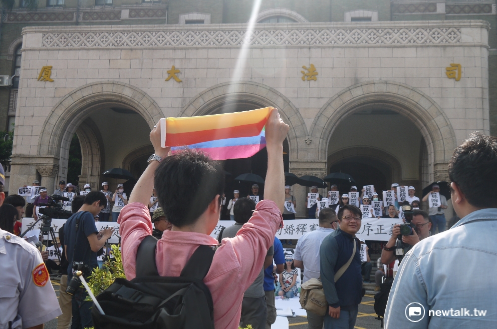 大法官宣告現行民法違憲。 圖：鍾孟軒/攝