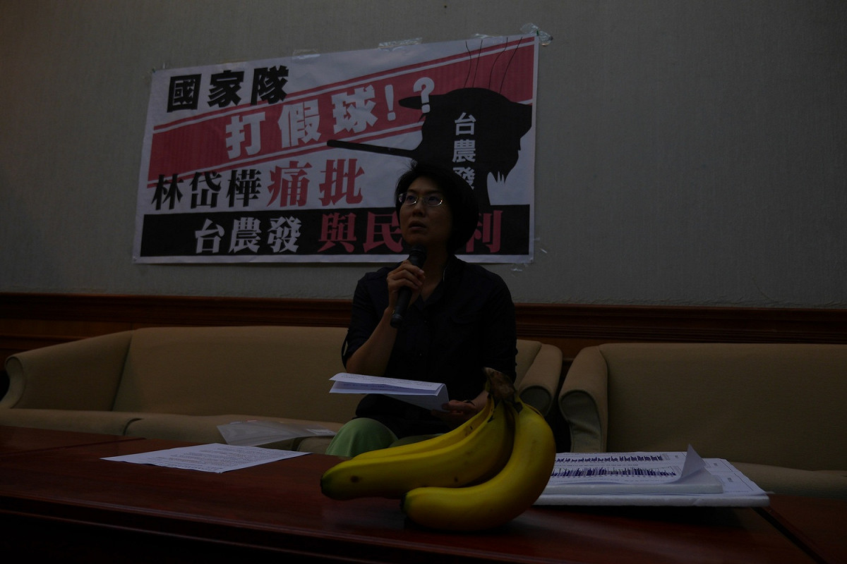 民進黨立委林岱樺今（25）日表示，去年底甫成立的台農發是要協助農民，暢通供應鏈，然日前台農發卻與台糖合作承租大片農地，未有效整合當地蕉農。 圖: 趙婉淳/攝