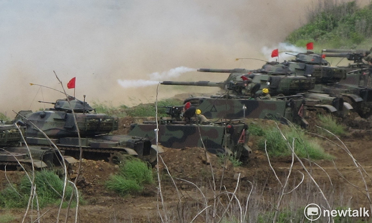 漢光33號演習，M60A3戰車連對海面目標進行射擊。 圖：新頭殼資料照