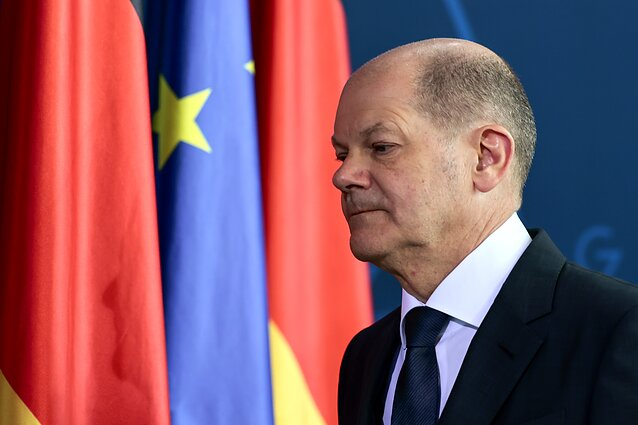 德國總理蕭茲（Olaf Scholz）宣佈，七大工業國組織（ G7 ）將針對烏克蘭安全問題發表聲明，做出承諾。 圖：翻攝自推特@NOELreports