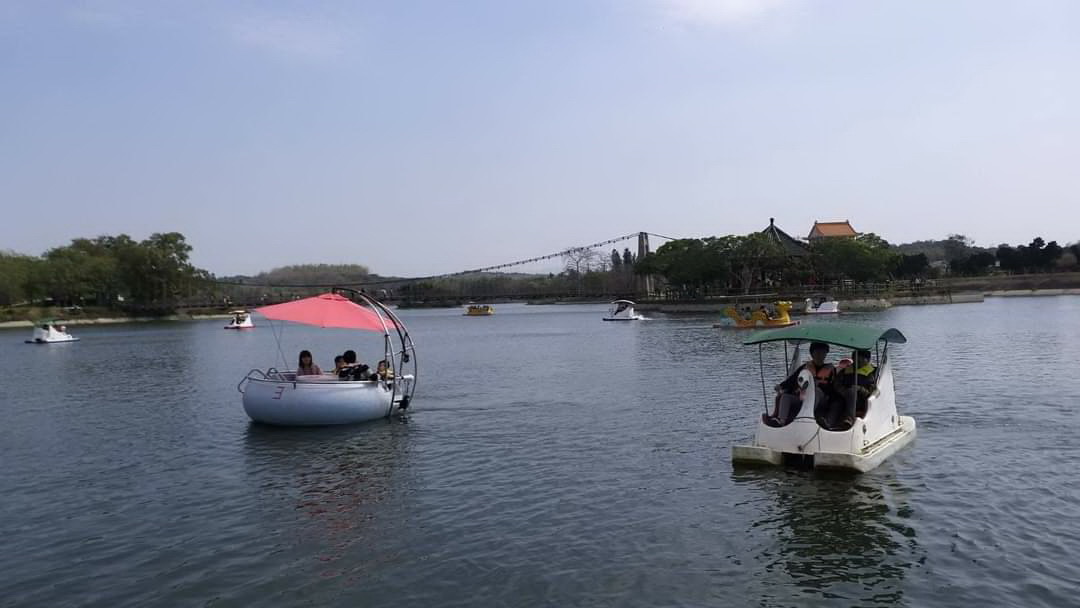 虎頭埤風景區活化水域遊憩設施。 圖：台南市政府觀光旅遊局／提供
