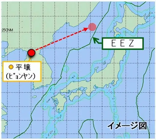 「火星砲-18」，最後準確落在了日本海目標水域——距離日本北海道奧尻島以西大約270公里的公海內。 圖：翻攝自第一軍情