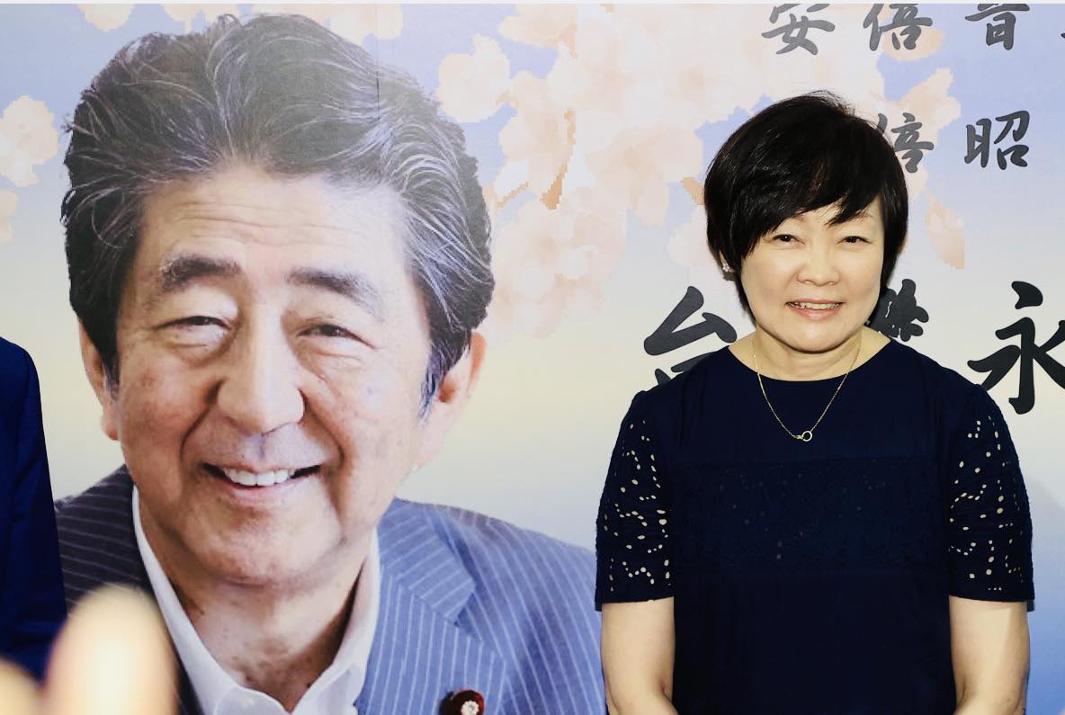 日本已故前首相安倍晉三夫人安倍昭惠17日抵台訪問4天。 圖：翻攝矢板明夫臉書