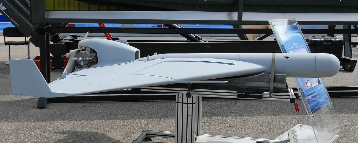 一架由以色列製造的 IAI Harpy 自殺攻擊無人機。資料照片。 圖：翻攝自維基百科