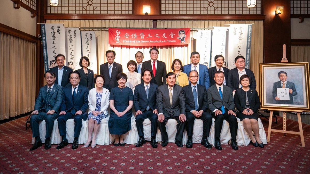 副總統賴清德19日在總統府接見安倍昭惠。圖為17日在圓山飯店的歡迎餐會 圖：總統府提供