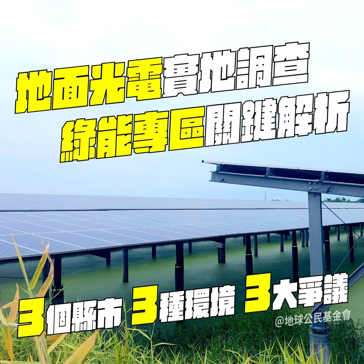 環團表示，縣府以石虎生態資訊建構三階段審查機制，但其中僅有不到一半的光電案場被駁回，讓石虎保育陷入隱憂。 圖：取自地球公民基金會臉書