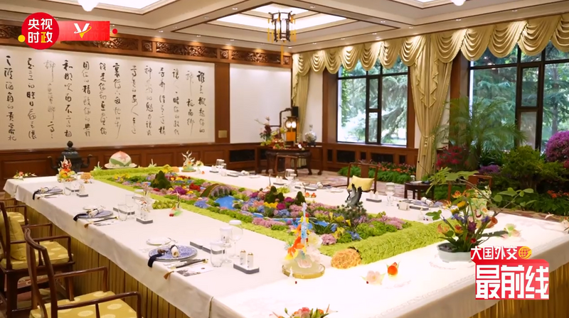 北京以盛大宴會款待美國前國務卿季辛吉。 圖／翻攝自微博