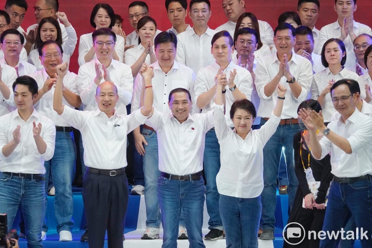 國民黨總統參選人侯友宜通過全代會徵召，將代表國民黨參選明年2024總統。 圖：張良一/攝