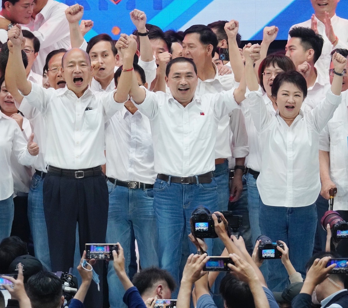 國民黨全代會今(23)日正式徵召侯友宜代表國民黨參選2024總統。 圖：張良一／攝
