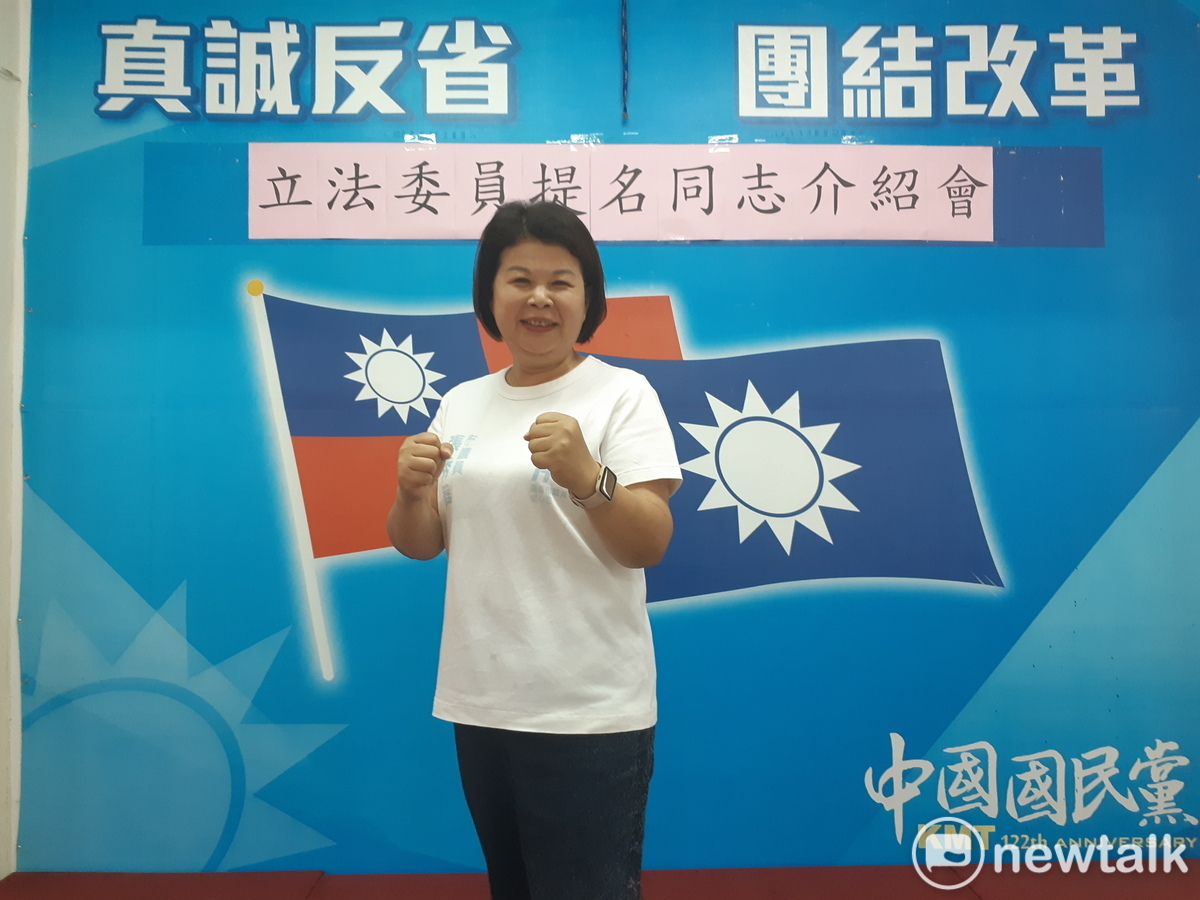 張秀華今通過國民黨全代會提名，參選2024嘉義市立法委員。 圖：蔡坤龍/攝