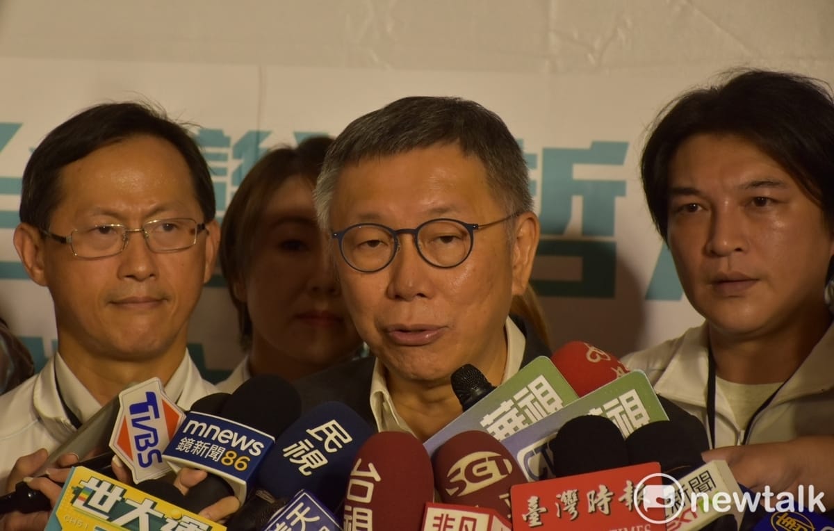柯文哲(中)表示政策、價值、理念不相合，很難得到台灣人民的支持。 圖：孫家銘攝