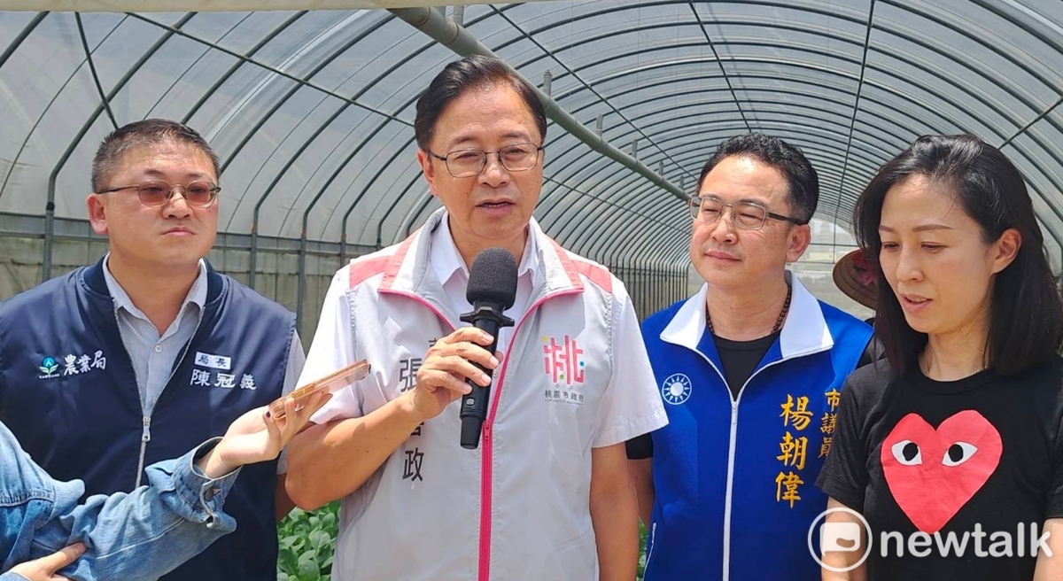 張善政表示，目前基北北桃4市副市長都已準備好，隨時可機動討論是否放颱風假事宜。 圖：林昀真/攝