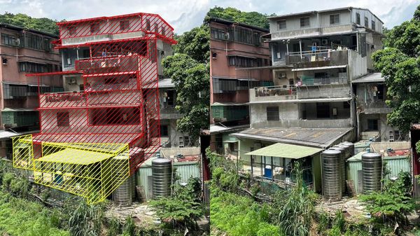 張錦豪踢爆黃國昌汐止住家是「超級違建」，面積超過合法約3倍，侵占國有地超過79平方公尺。 圖：翻攝張錦豪臉書