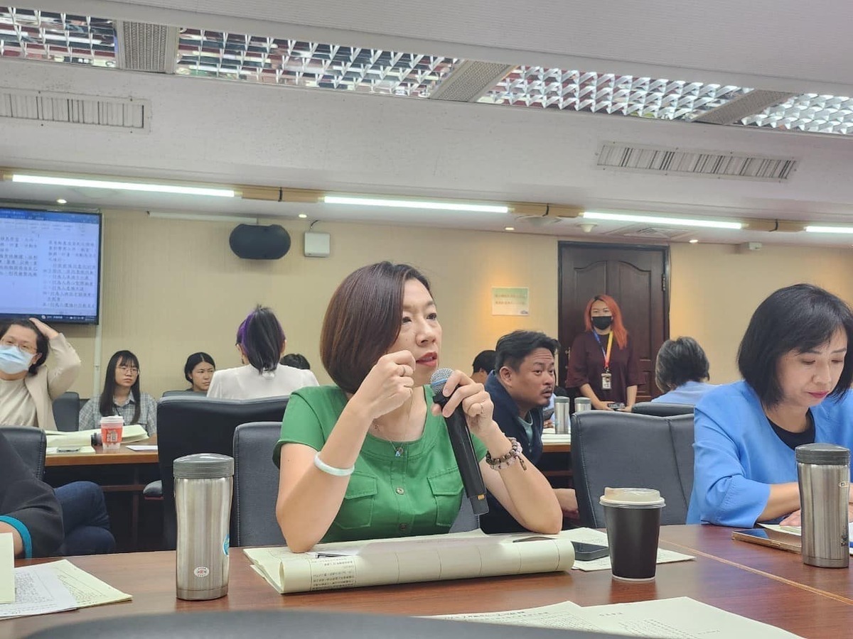 林靜儀在衛環委員會審查性騷法修正草案。 圖：取自林靜儀臉書。