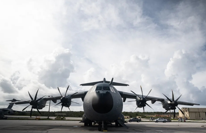 英軍A400M運輸機支援「機動衛士23」聯合軍演。 圖 : 翻攝自 DVIDS 網站