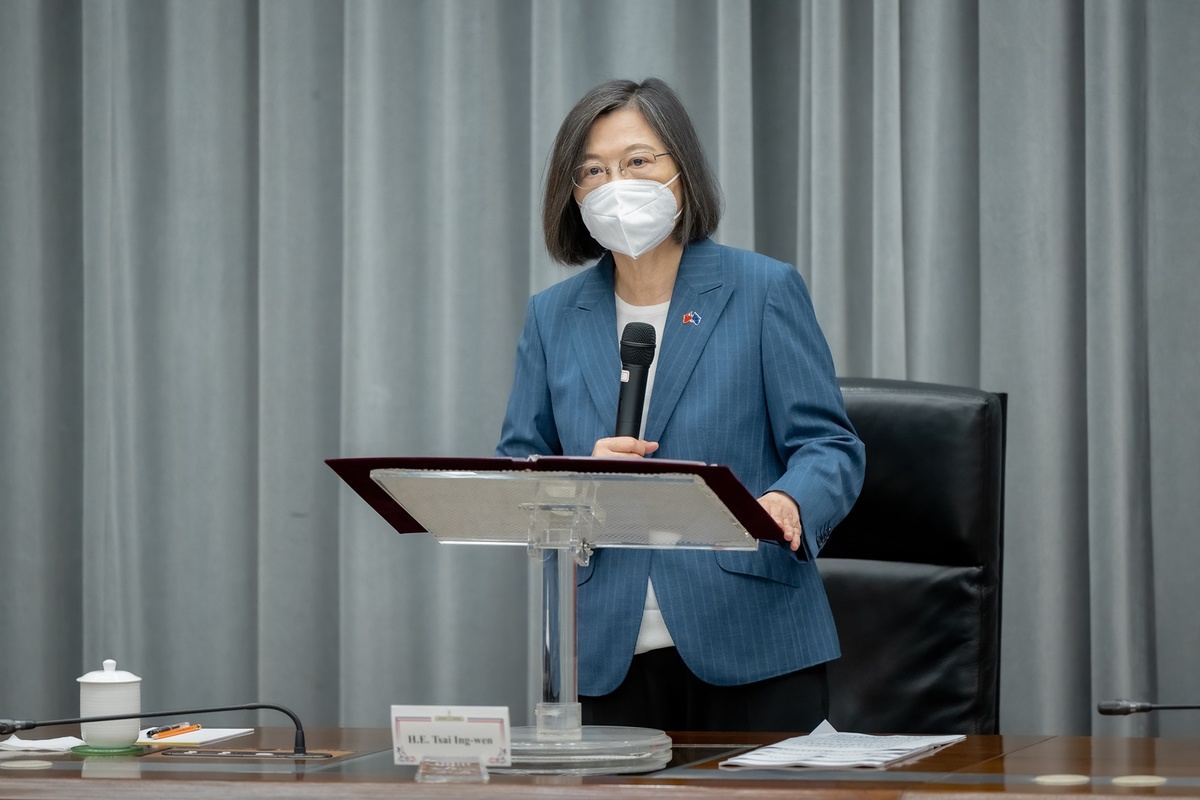 總統蔡英文26日接見歐洲議會訪問團 圖：總統府提供